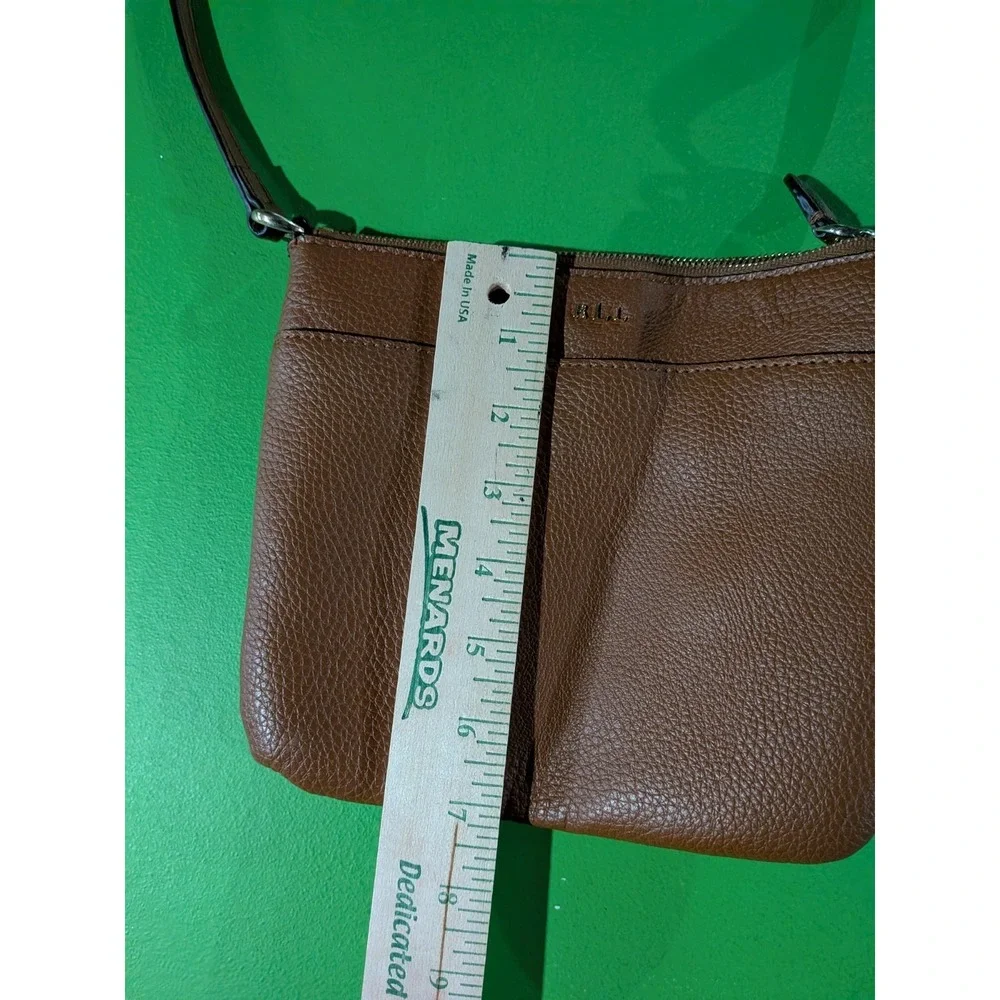 Lauren Ralph Lauren Brown Leather‎ Multi Crossbody Mini Handbag OS Shoulder Bag